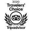 2020 Tripadvisor Travelers Choice award that links to the L Spa review page